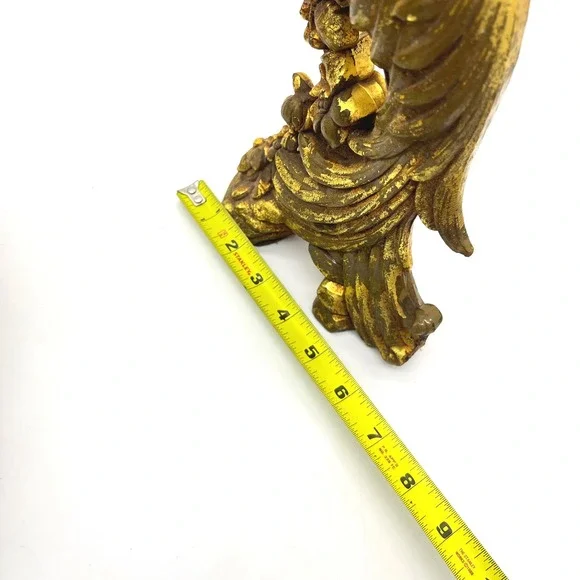 Vintage Syroco Gold Peacock Figurines Pair Hollywood Regency Bird Statues MCM - Picture 8 of 9